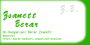 zsanett berar business card